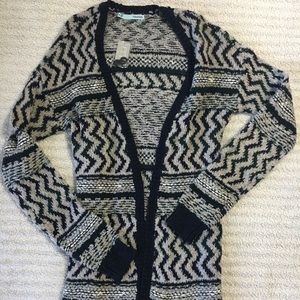 Open front long sweater